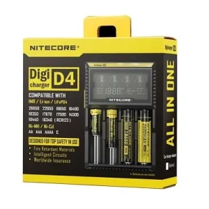Nitecore D4 LCD 4-Slot Oplader